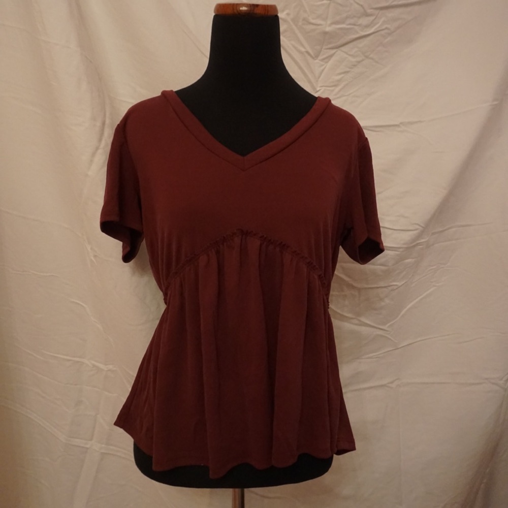 Burgundy top